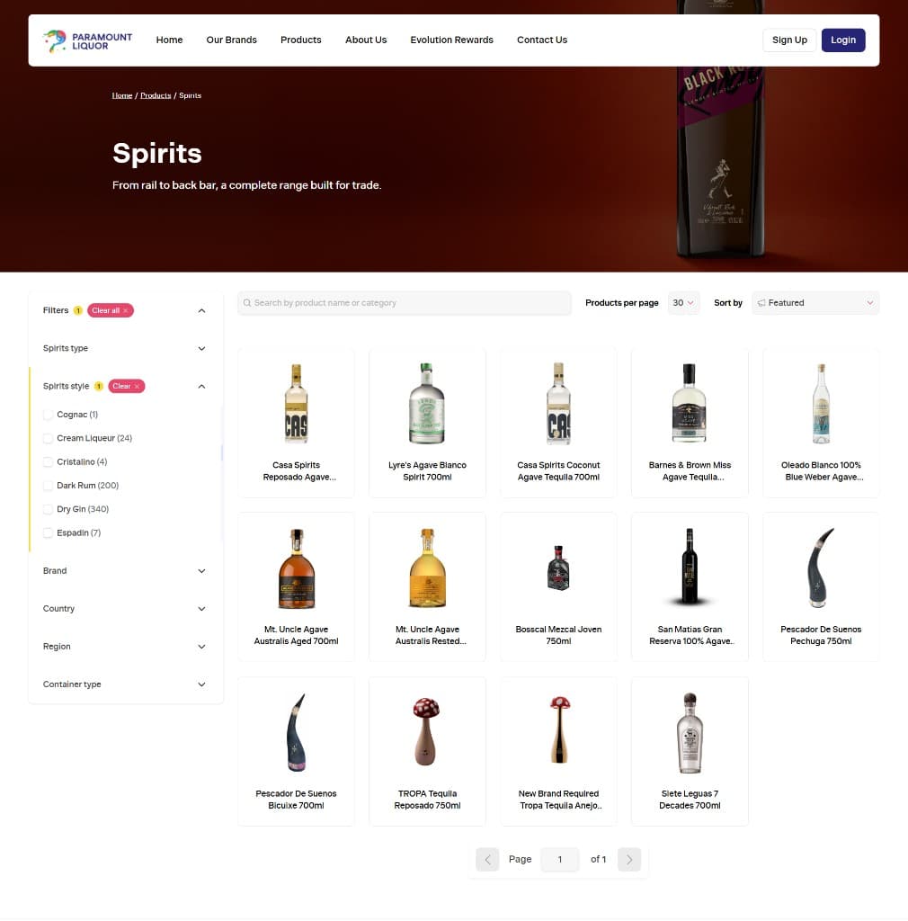 Paramount Liquor detail view 2